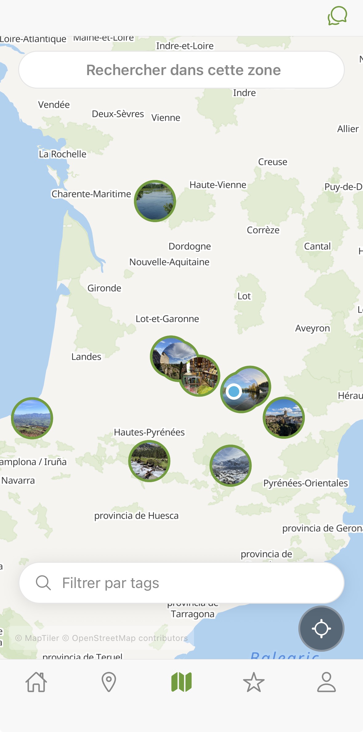 Carte des lieux secrets GemSeek